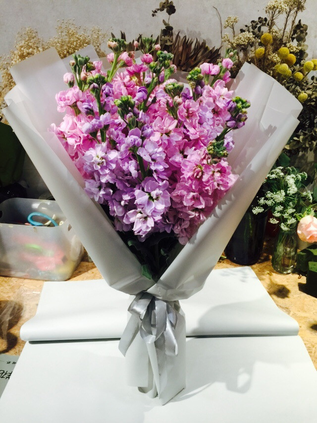 温馨密语·12枝紫罗兰纯美花束